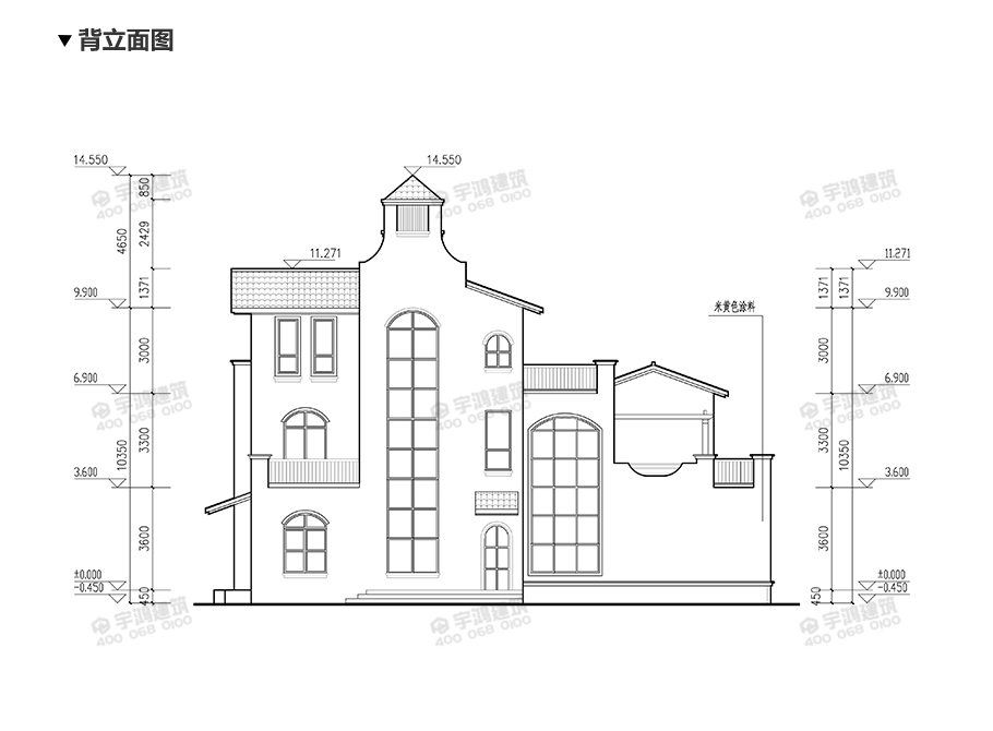 240平西班牙風復式農(nóng)村別墅設計圖紙