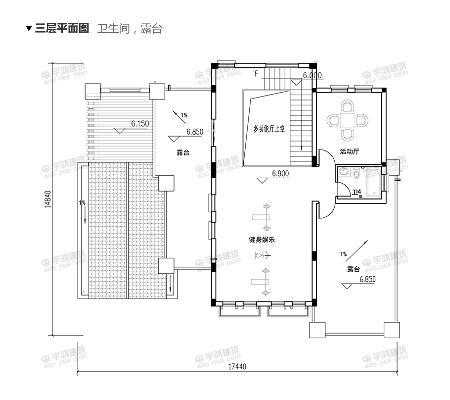 240平西班牙風復式農(nóng)村別墅設計圖紙