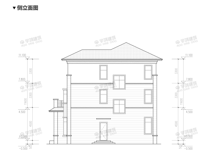 110平新中式農村別墅設計圖，三層造價才20萬，心動不如行動