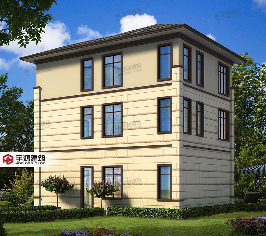 110平新中式農村別墅設計圖，三層造價才20萬，心動不如行動