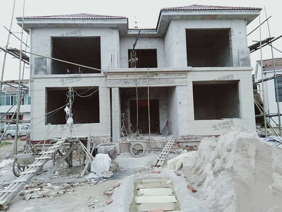 唐式風格農村二層自建房設計圖紙及效果圖，古樸典雅