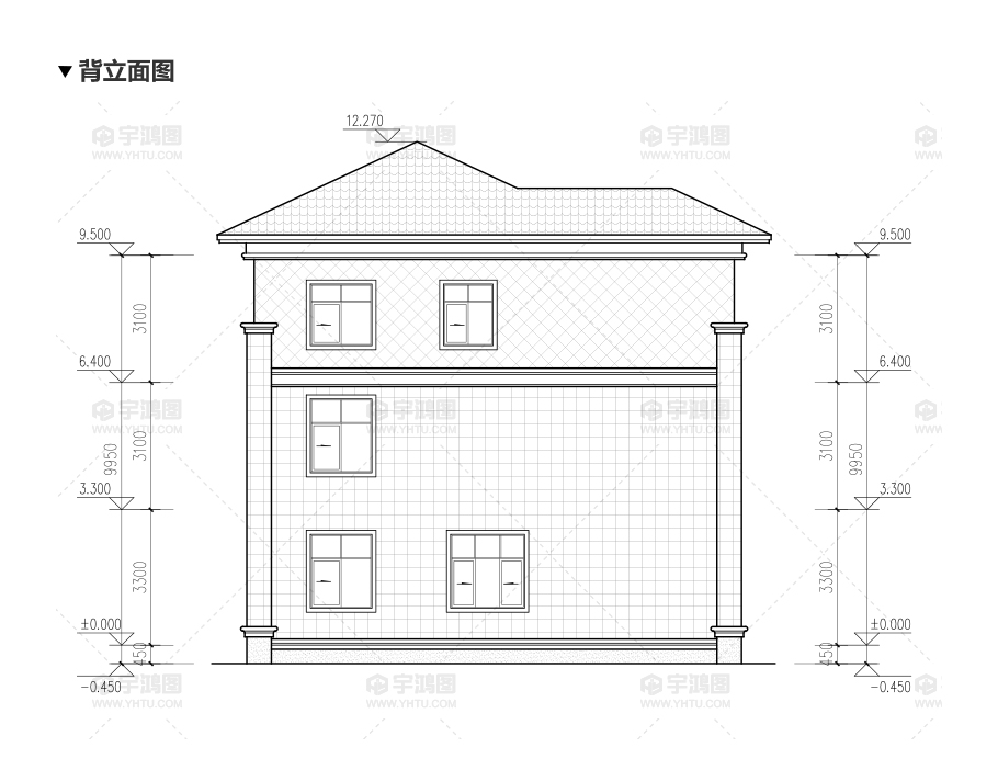 造價25萬以內三層農村別墅設計圖，房子外觀高檔大氣
