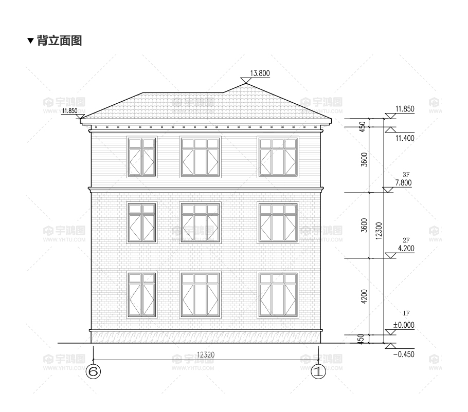 112平漂亮實用鄉(xiāng)村別墅設(shè)計圖紙及效果圖，框架結(jié)構(gòu)